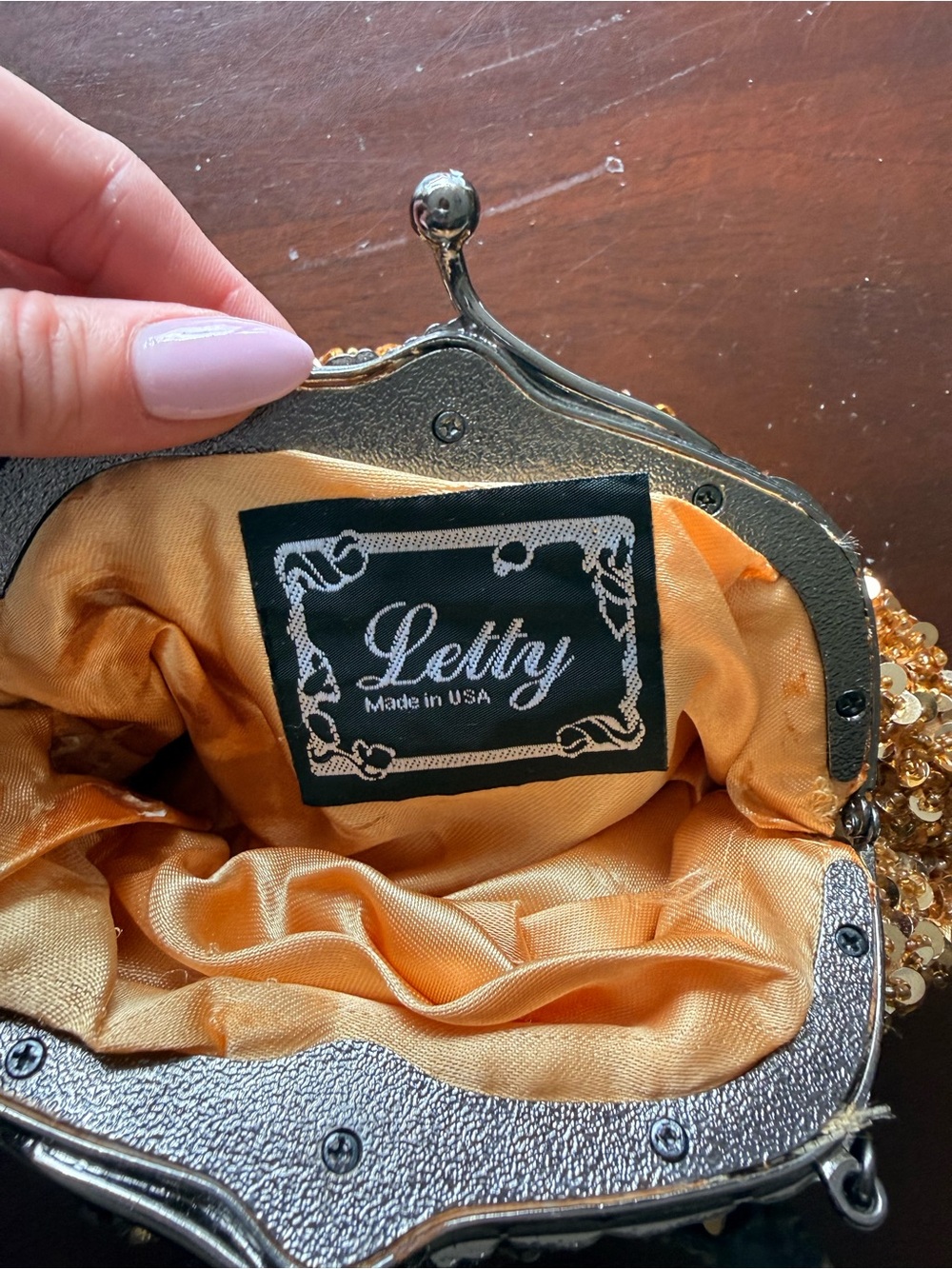 Letty vintage evening bag sparkly with rhinestones - Picture 4 of 5